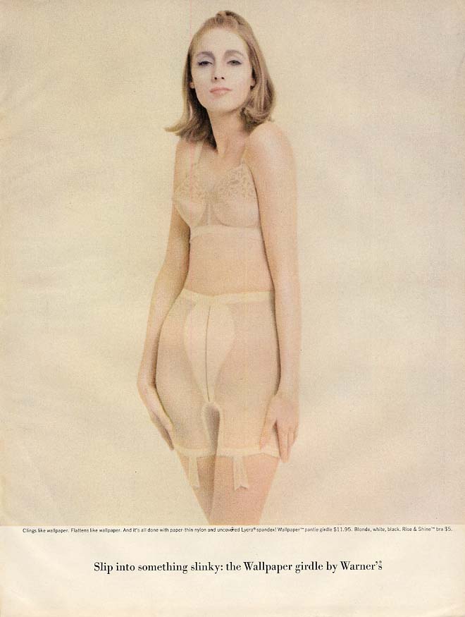 1941 Women's Playtex curve control living girdle garters bra vintage ad