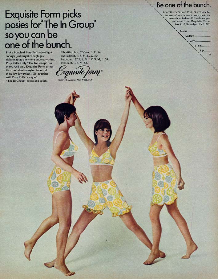 Jealous Underfashions Kayser Perma-Lift bra & panties ad 1970