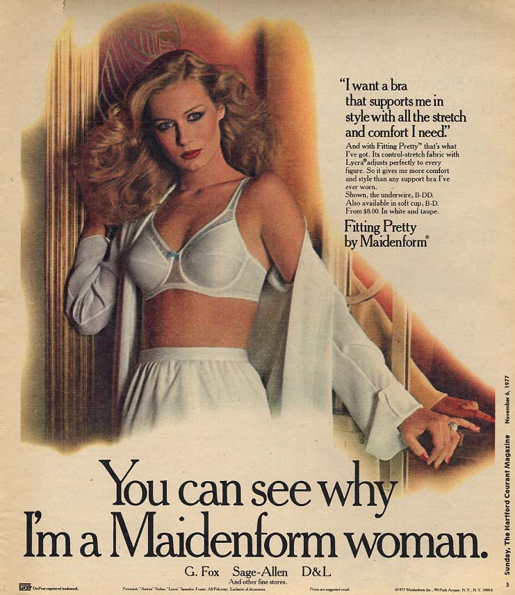 Let yourself show! Maidenform Sweet Nothing bra ad 1965