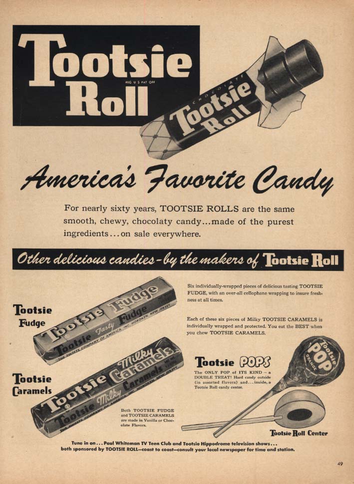 Vintage Ads: Tootsie Rolls