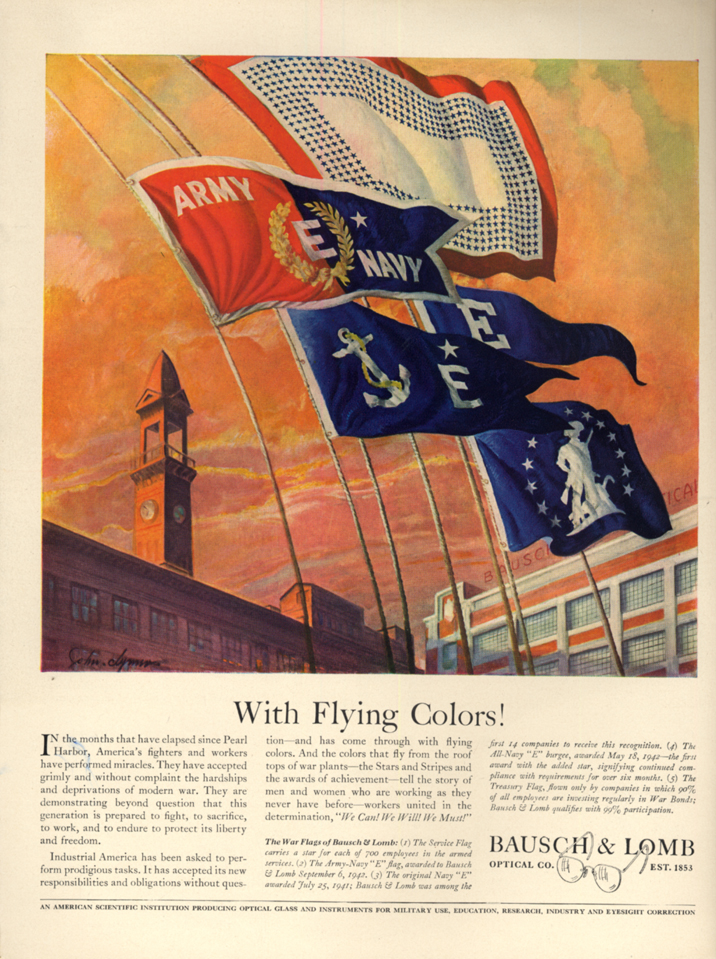 with-flying-colors-army-navy-e-award-bausch-lomb-ad-1942-l