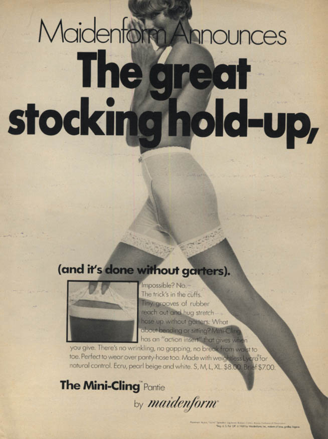Look! No Garters! Lovable Hose-Ups panty girdles ad 1970