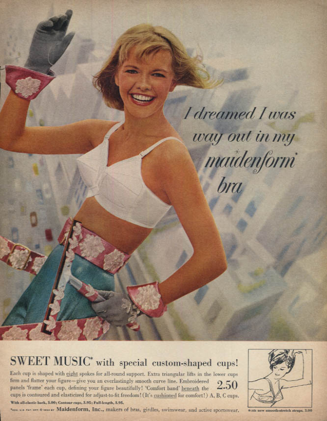 I dreamed it's me in my Maidenform Confections bra girdle slip ad 1969 17