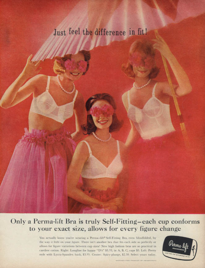 It's time to talk plainly about padded bras Gossard Sheer-Shape bra ad 1965