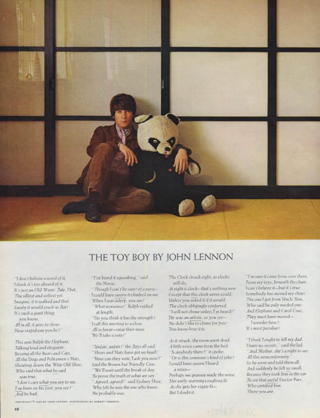 john lennon elephant toy