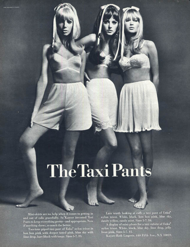 1960 women's Lollipop pink blue panties underwear vintage fashion ad