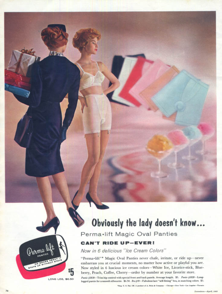 PERMA-LIFT BRAS 1963 Vintage Print Ad Self Fitting Women's
