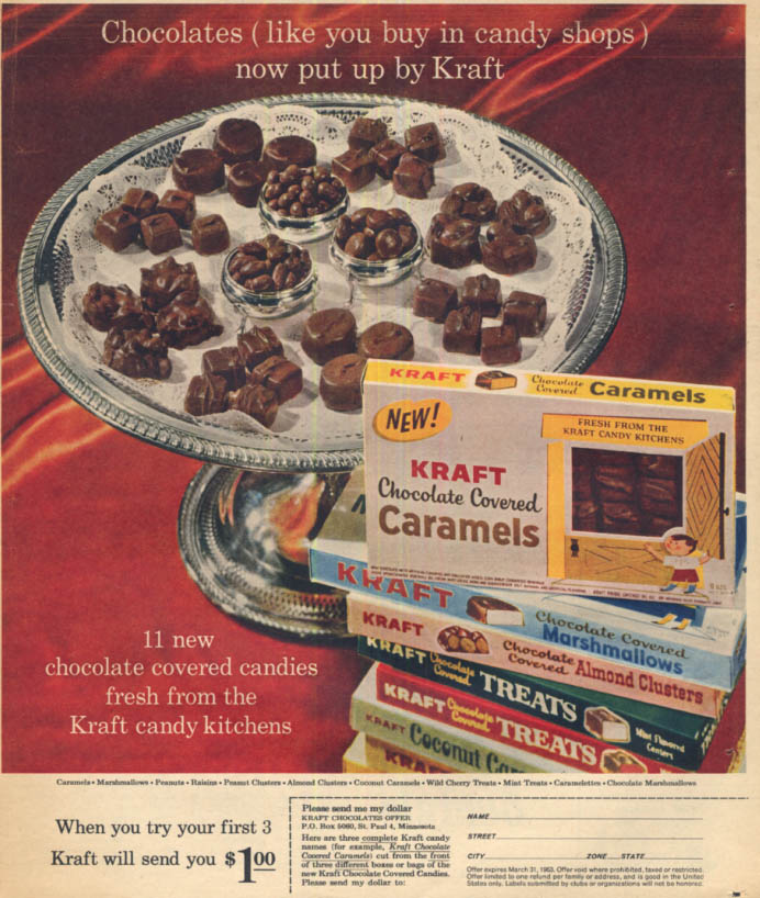 VTG 1951 Orig Magazine Ad Brach's Candy Chocolate Covered Cherries