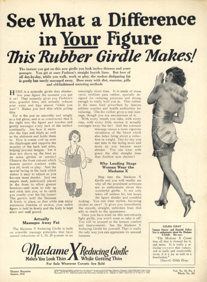 1958 Vassarette Hollywood V-ette Bra and Girdle Ad - Underneath it