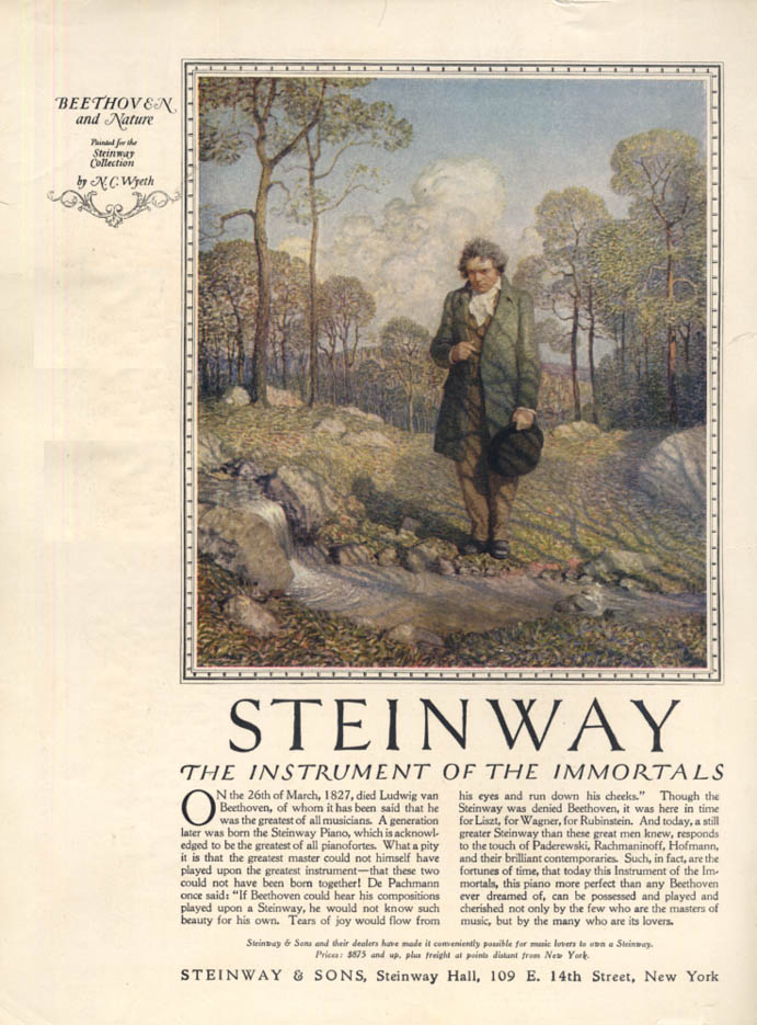 Beethoven Nature By N C Wyeth For Steinway Pianos Ad H G