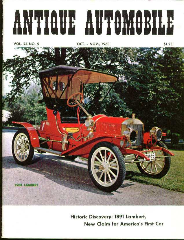 ANTIQUE AUTOMOBILE 1891 Lambert 1923 Paige 10-11 1960