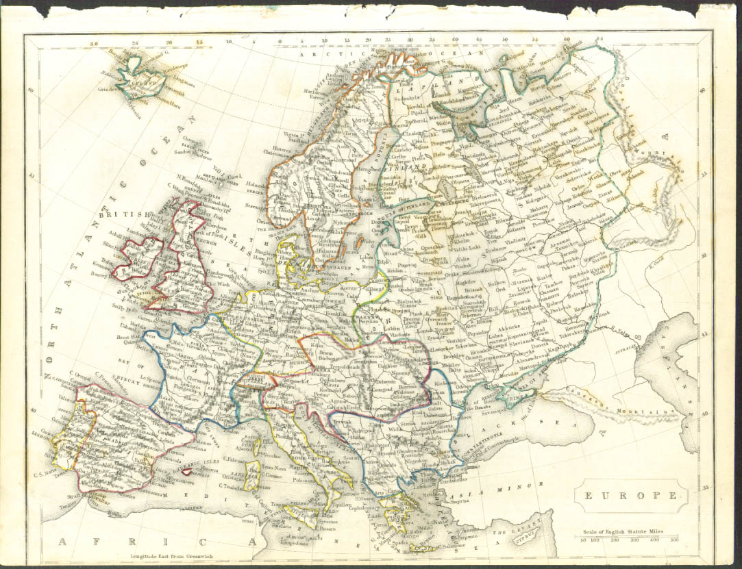 Europe 1848 Map