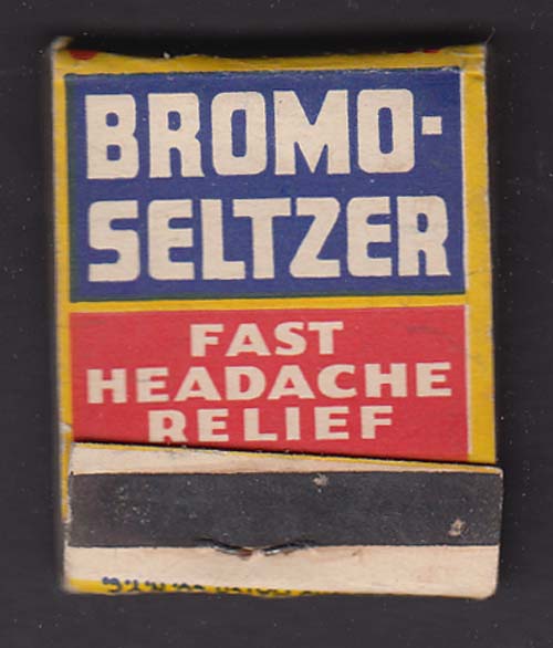 Emerson's Bromo-seltzer Headache Relief Matchbook