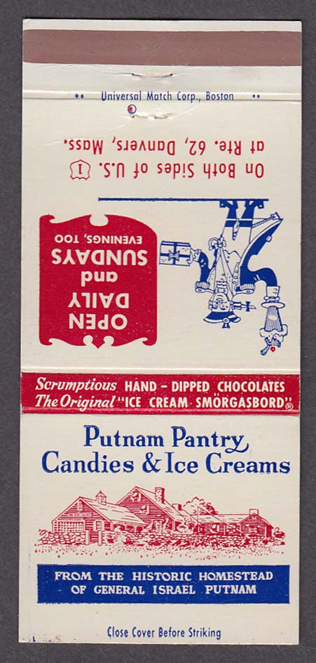 Putnam Pantry Candies Ice Creams Danvers Ma Matchcover