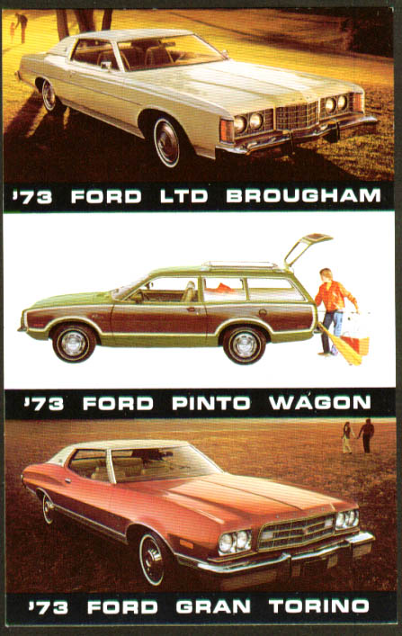 1973 Ford Ltd Pinto & Gran Torino Postcard