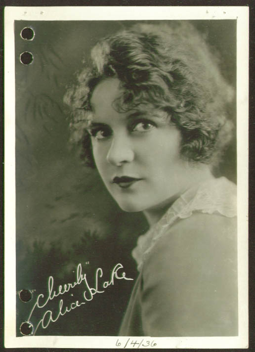 Actress Alice Lake 5x7 1895 1967