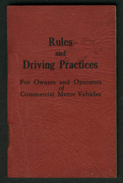 Connecticut Rules & Driving Practices for Commercial Motor Vehicles 1931