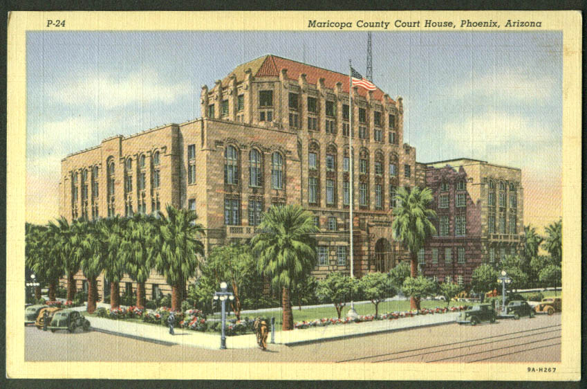 Maricopa County Court House Phoenix AZ postcard 1930s