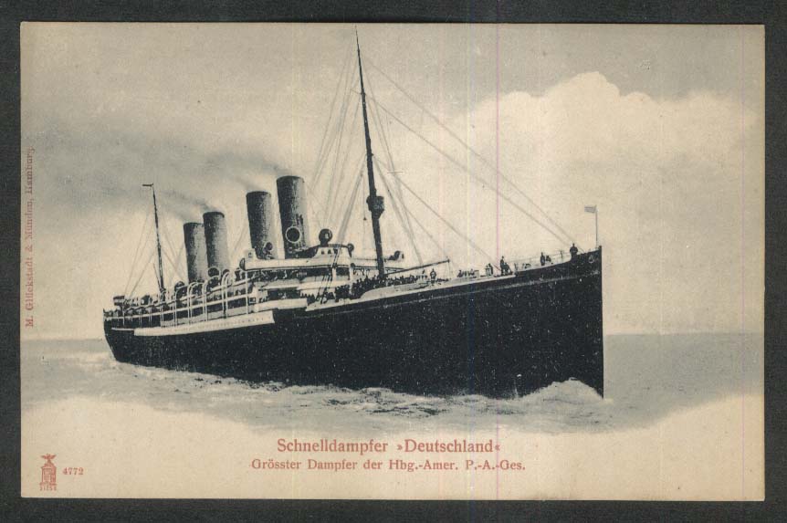 steamer deutschland largest steamship of hamburg america line