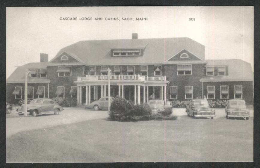 Cascade Lodge Cabins Saco Me Postcard 1950s