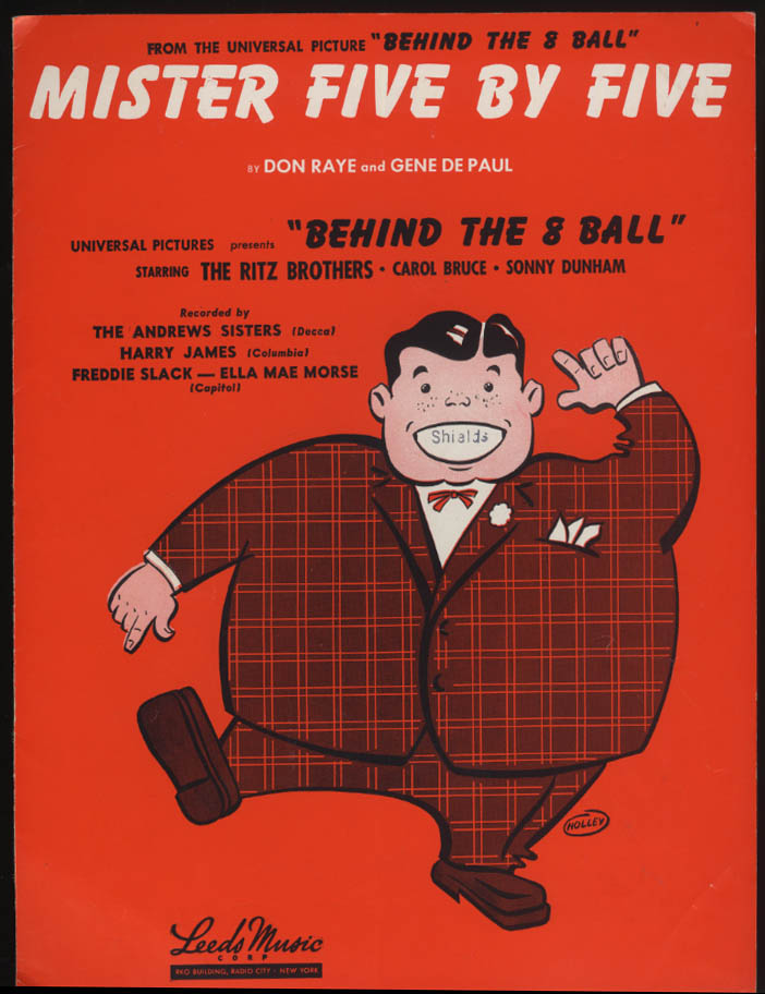 mister-five-by-five-sheet-music-1942-from-behind-the-eight-ball