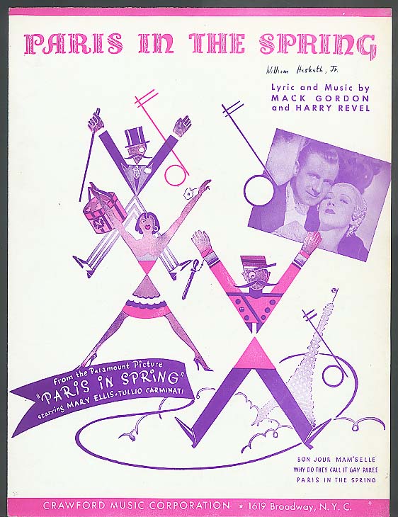 Paris In The Spring Sheet Music 1935