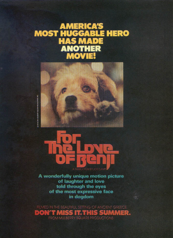 For the Love of Benji movie ad 1977 #1