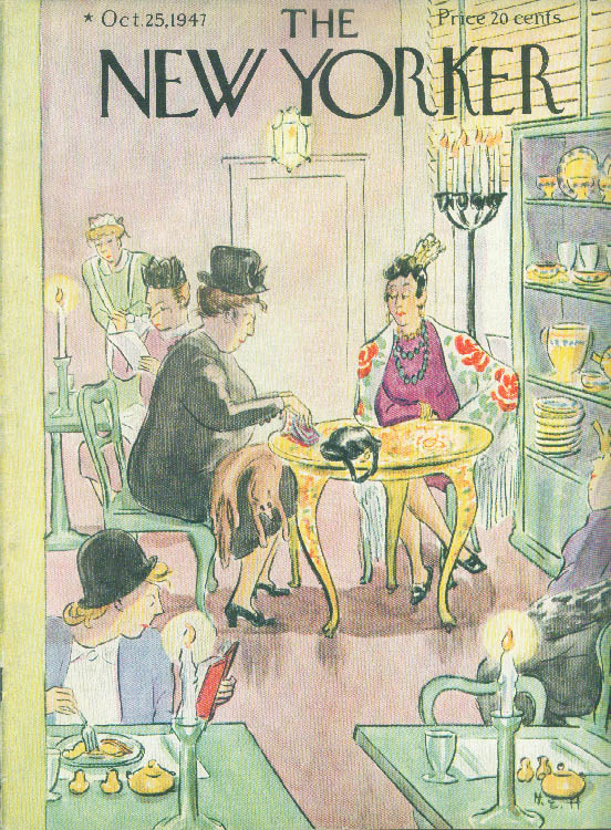 New Yorker cover Hokinson women restaurant 10/25 1947