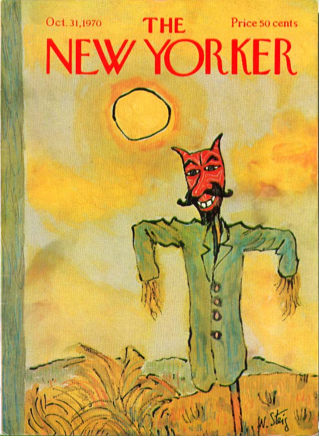 New Yorker cover Steig Halloween scarecrow 10/31 1970