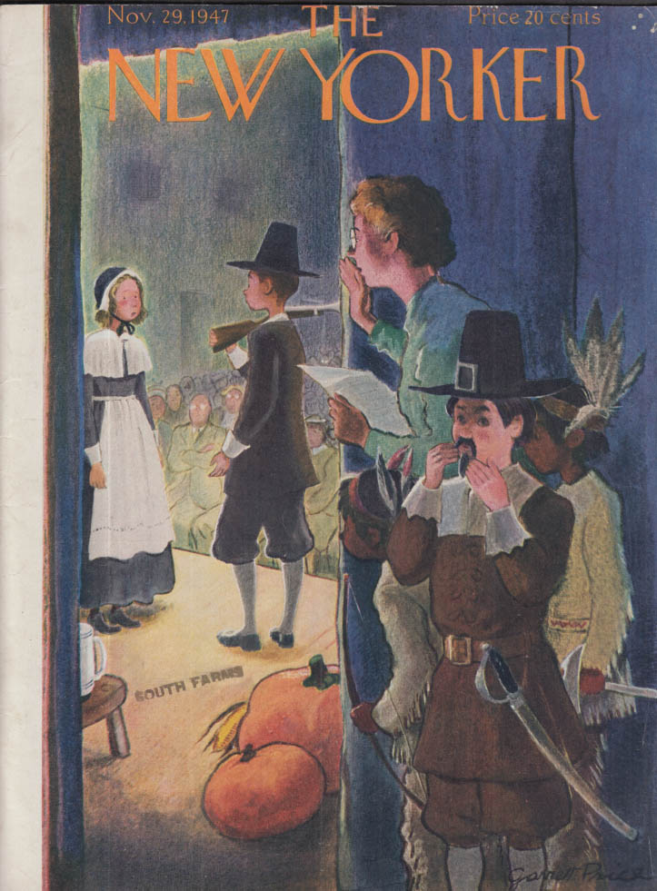 New Yorker cover Price Thanksgiving pageant 11/29 1947