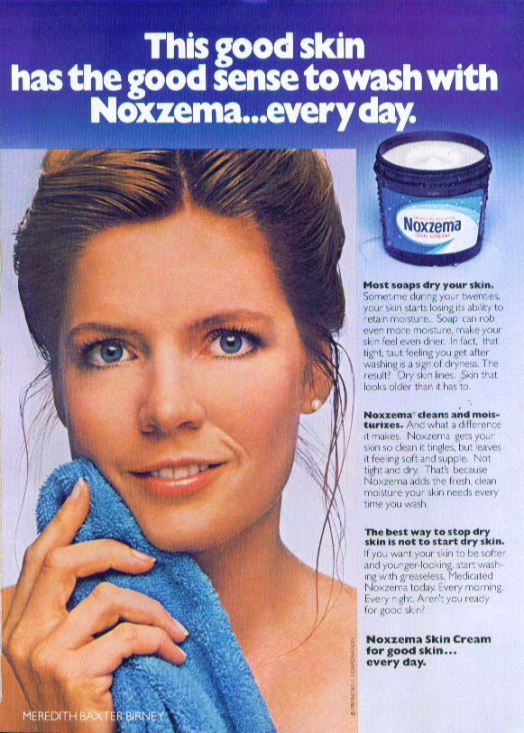 Meredith Baxter Birney for Noxzema Skin Cream ad 1980