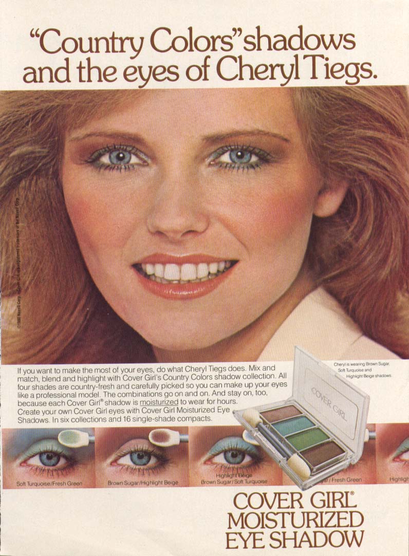 Cheryl Tiegs for Cover Girl Country Colors ad 1980