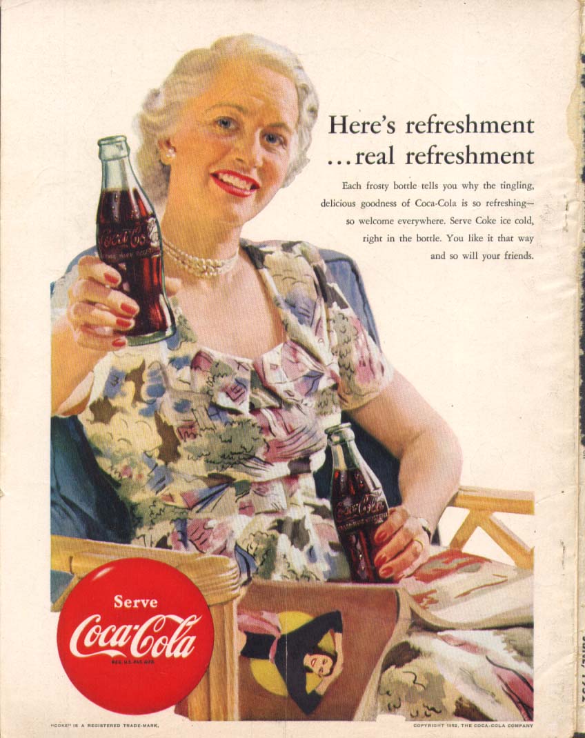 Here's real refreshment Coca-Cola ad 1952 greyahaired