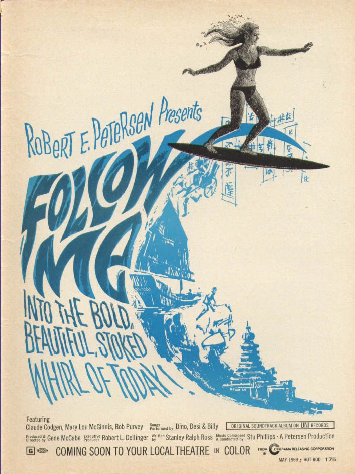 Cogden McGinnis Purvey in Follow Me Ad 1969 Surfing