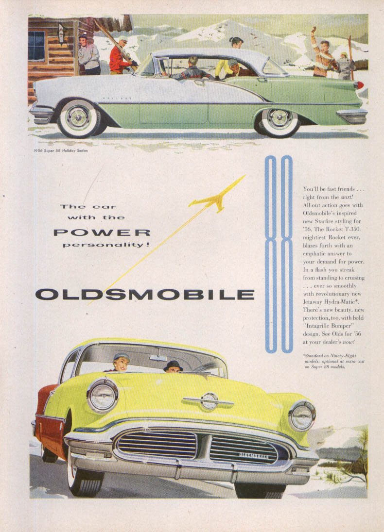 Power Personality Oldsmobile Super 88 ad 1956