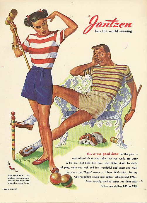 Our good deed Pete Hawley Jantzen pin-up ad 1947