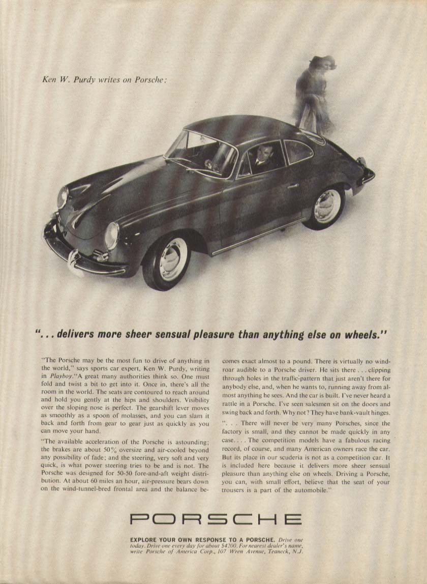 Porsche delivers more sheer sensual pleasure ad 1963