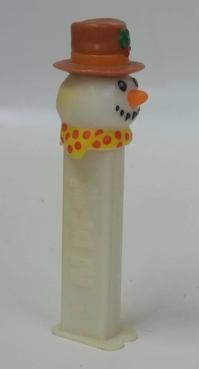 PEZ dispenser Snowman in orange hat 5.9 Made in Slovenia