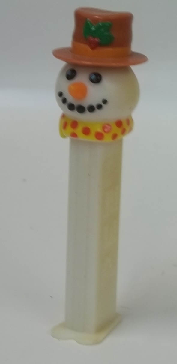 PEZ dispenser Snowman in orange hat 5.9 Made in Slovenia