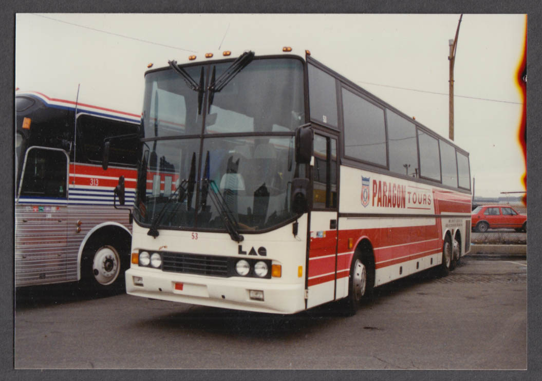 Lessard Bus Co Paragon Tours LAG Coach #53 bus snapshot Boston 1990