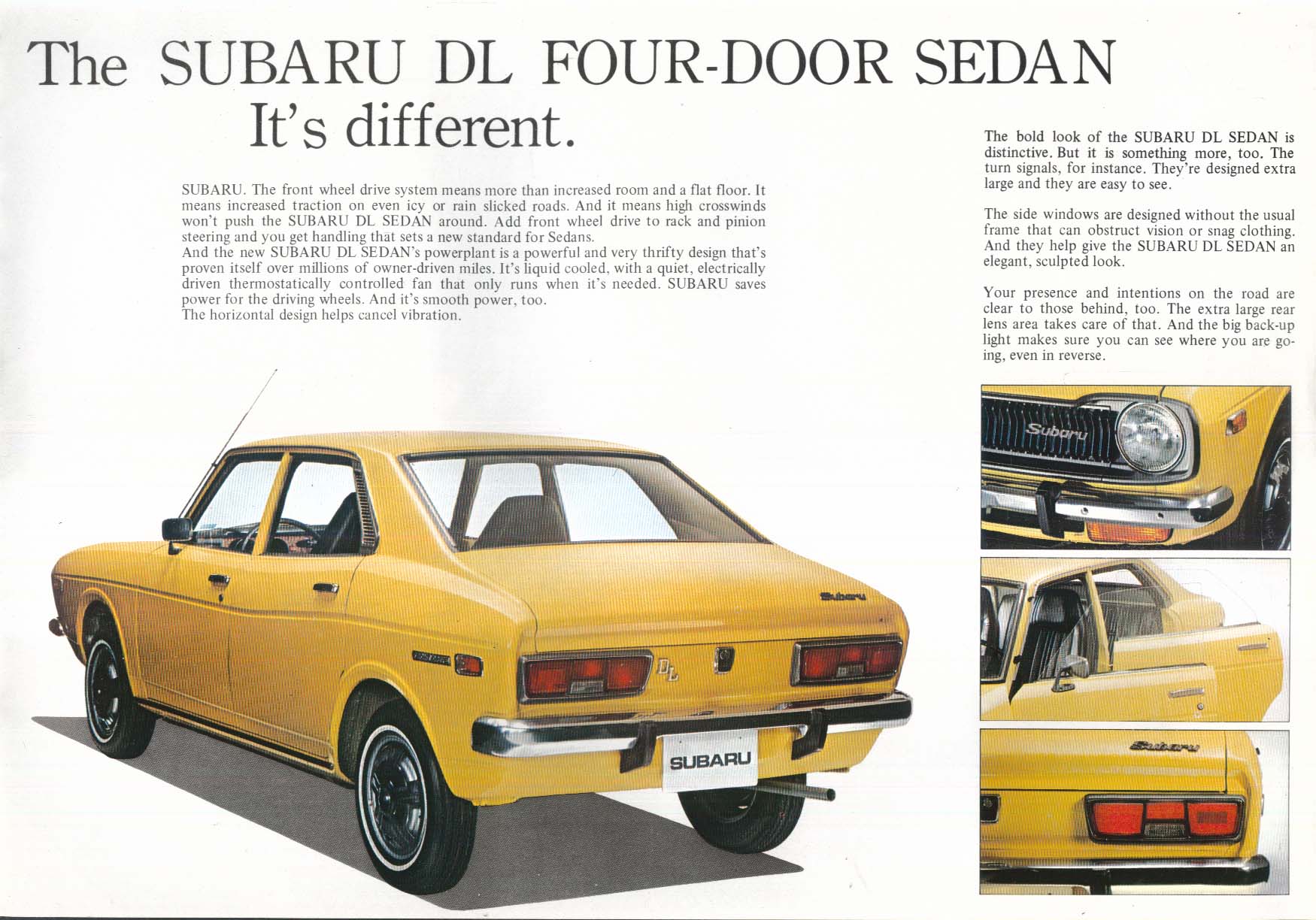 1971 1972 Subaru GL DL & Wagon sales catalog