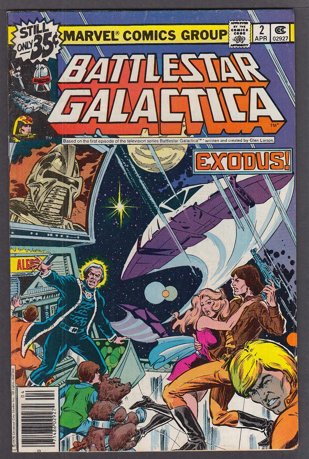 BATTLESTAR GALACTICA #2 Marvel comic book 4 1979