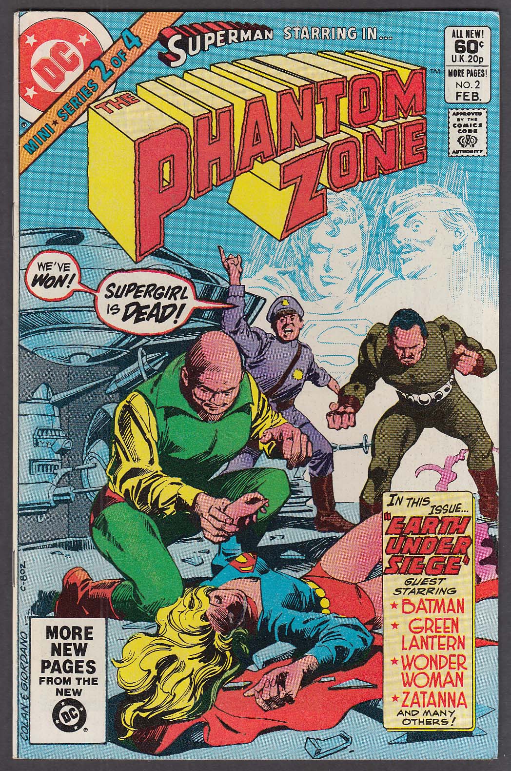 PHANTOM ZONE #2 DC comic book 2 1982 Superman