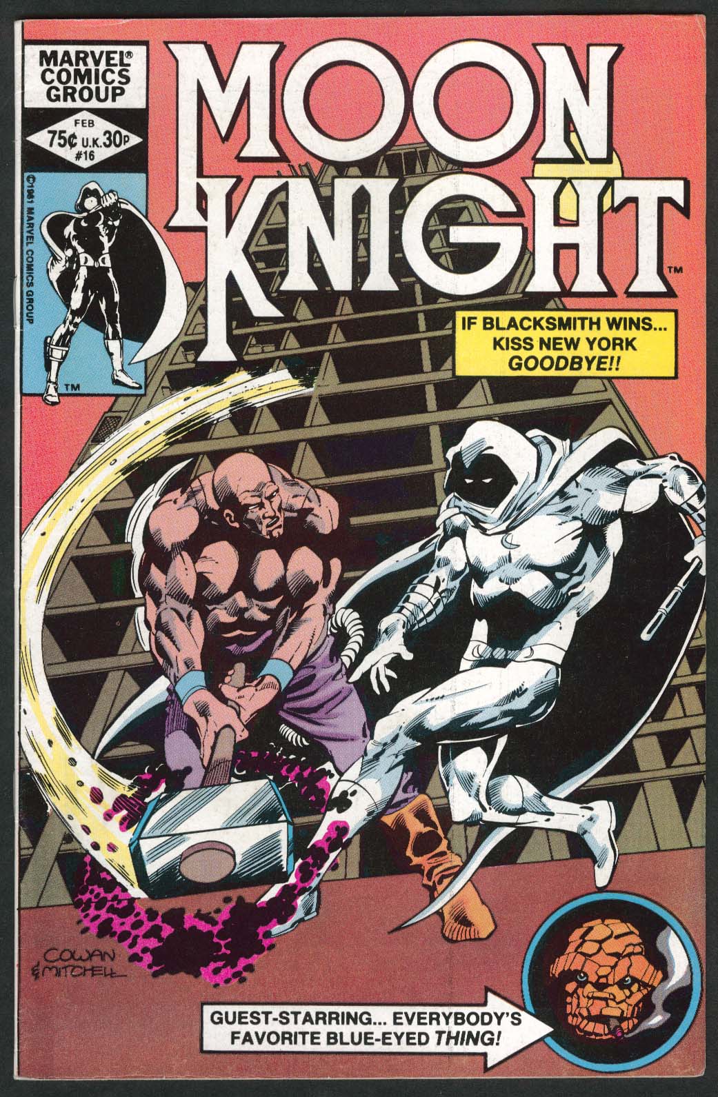 MOON KNIGHT #16 Marvel comic book 2 1982