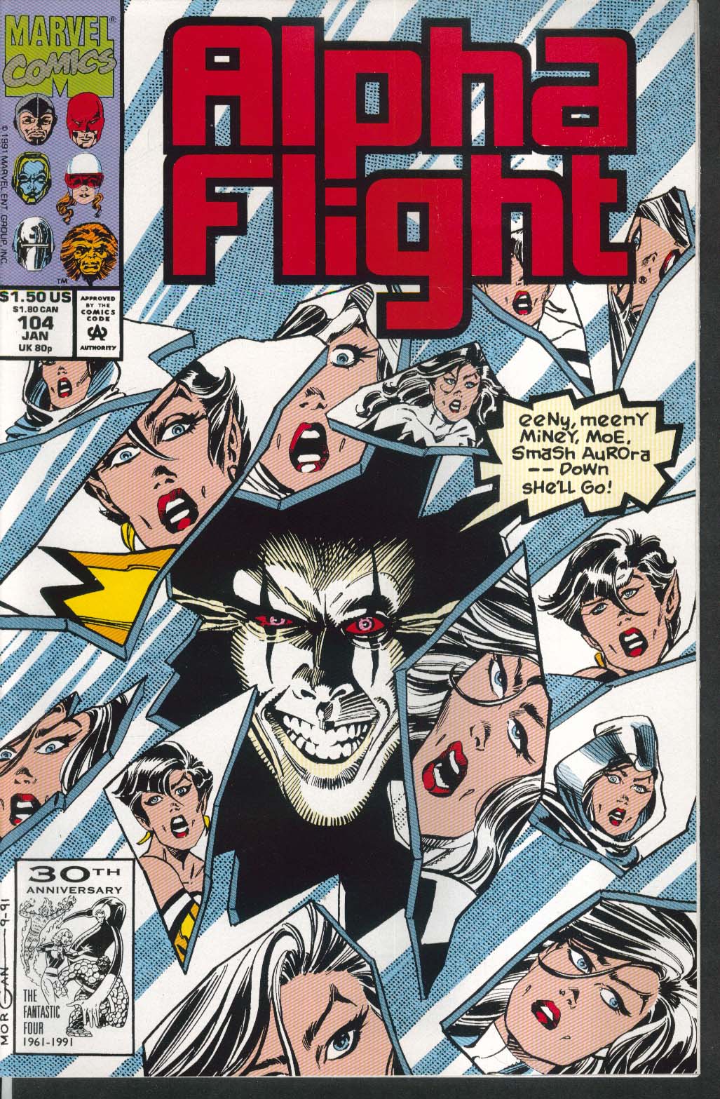 ALPHA FLIGHT #104 Marvel comic book 1 1992