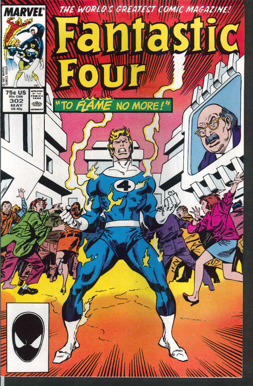 FANTASTIC FOUR #302 Marvel comic book 5 1987