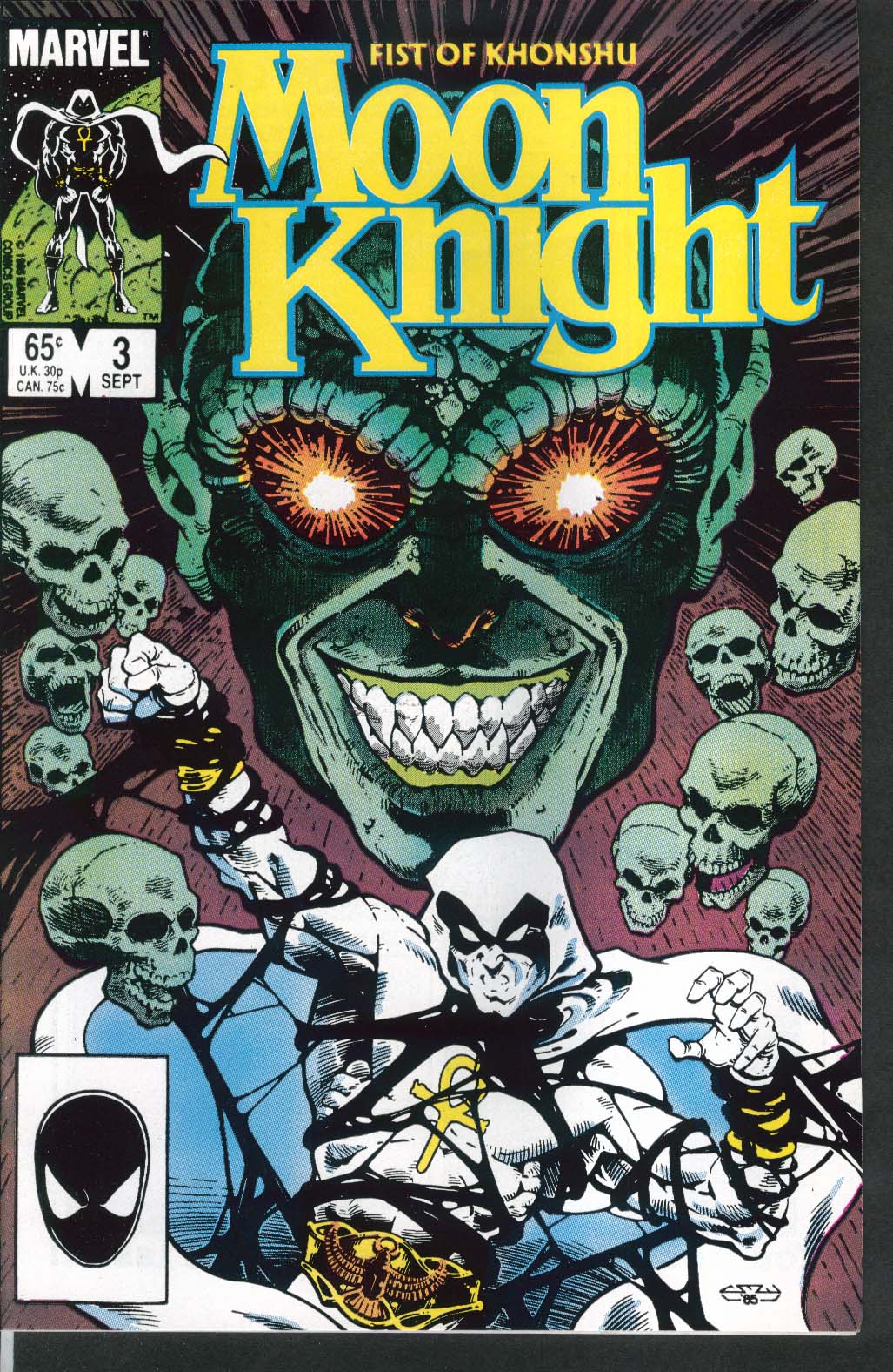 MOON KNIGHT #3 Marvel comic book 9 1985