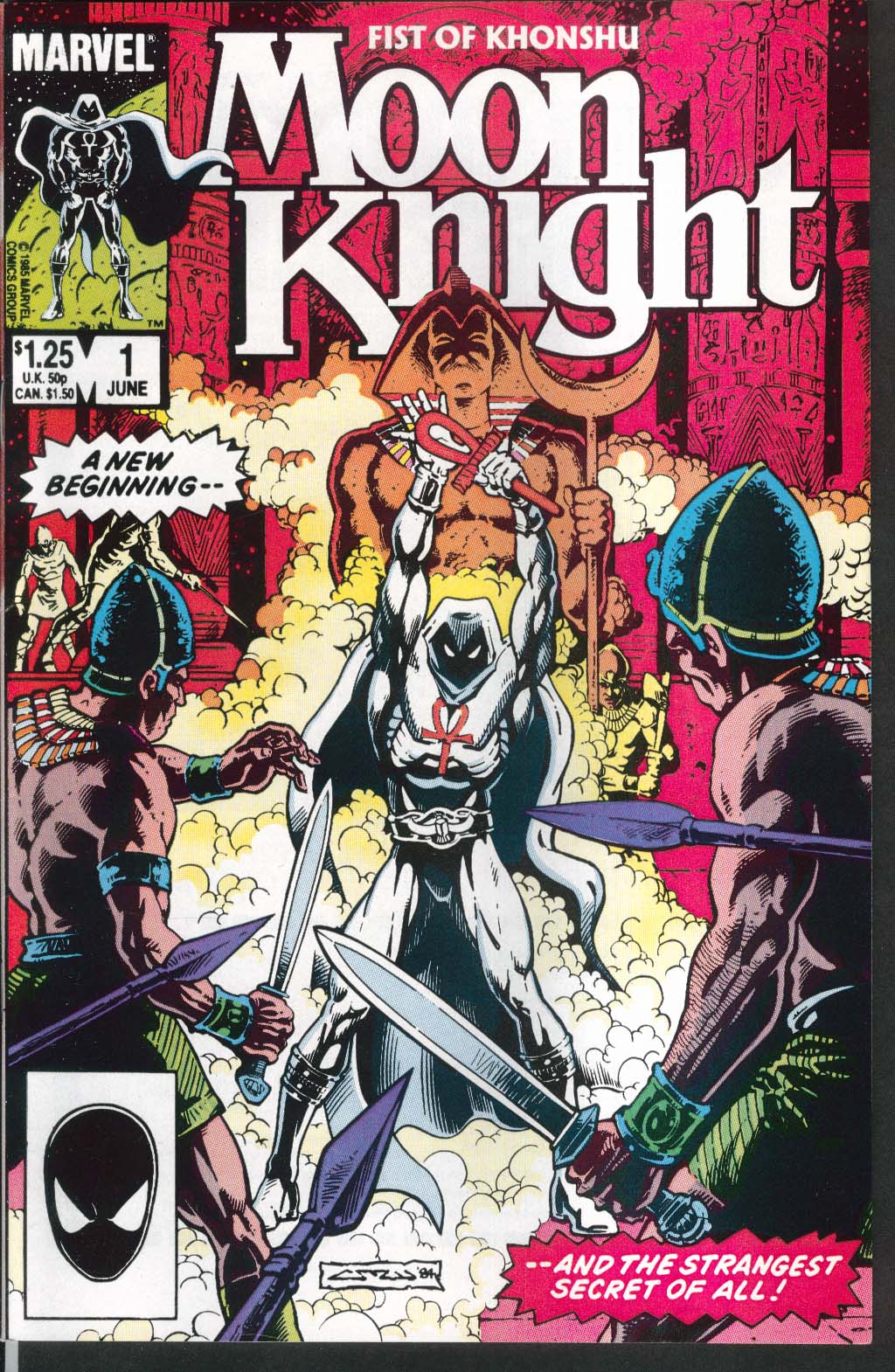 MOON KNIGHT #1 Marvel comic book 6 1985