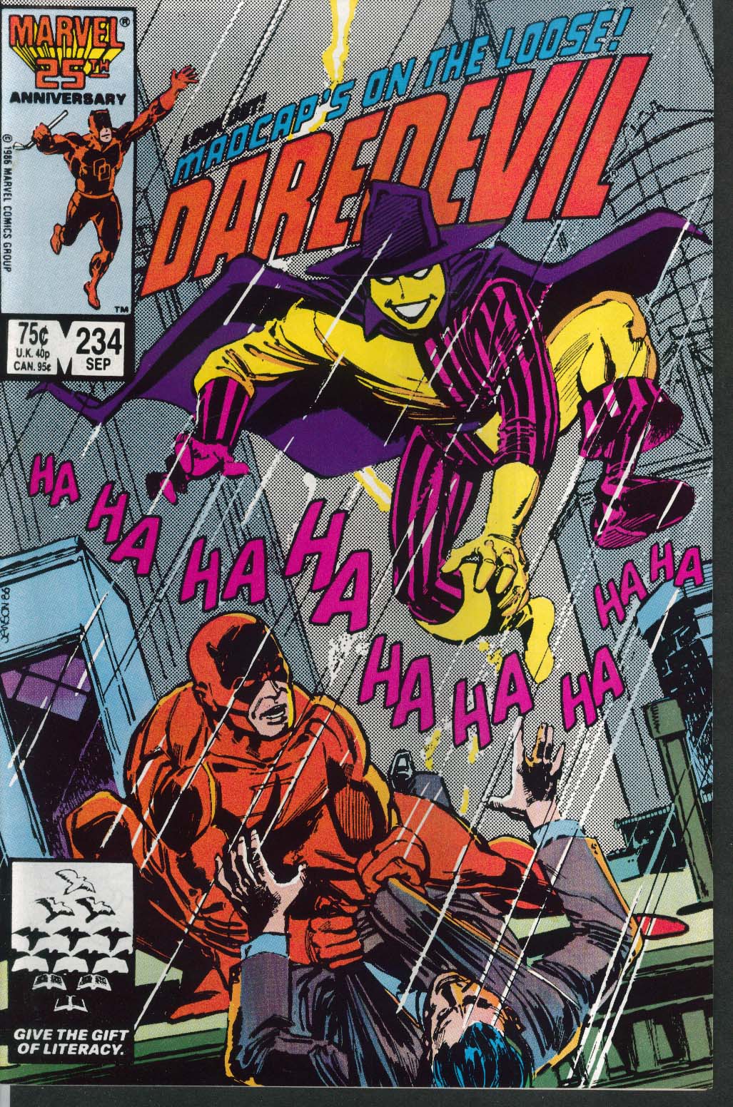 DAREDEVIL #234 Marvel comic book 9 1986