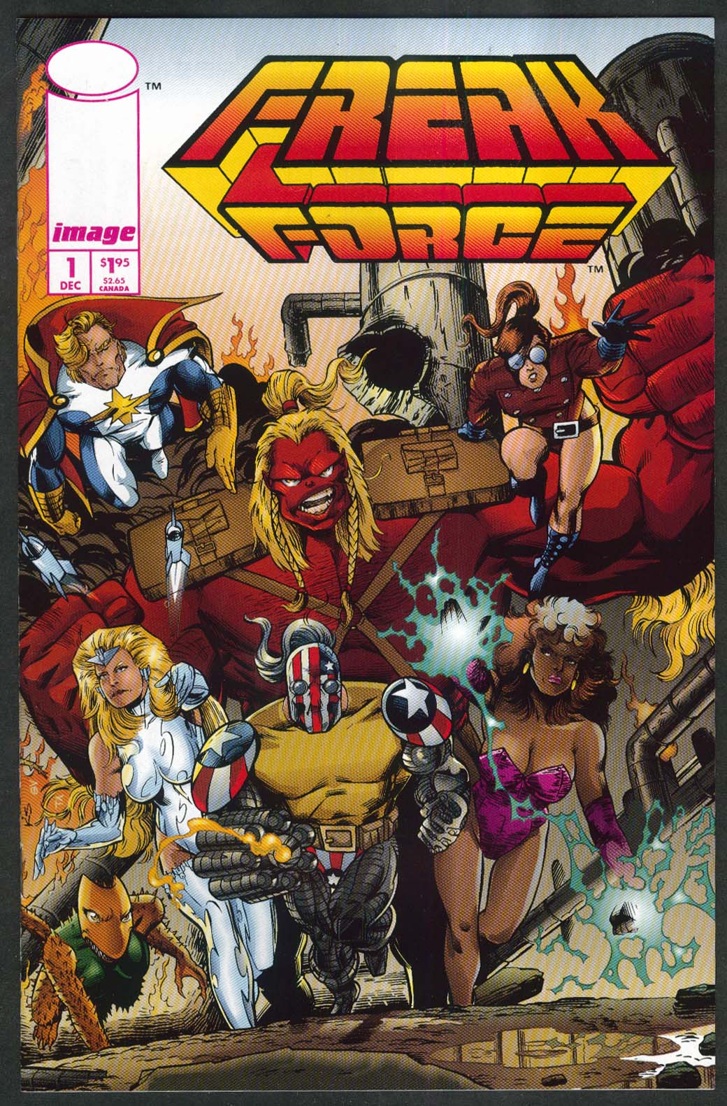 FREAK FORCE #1 Image comic book 12 1993 1st Printing